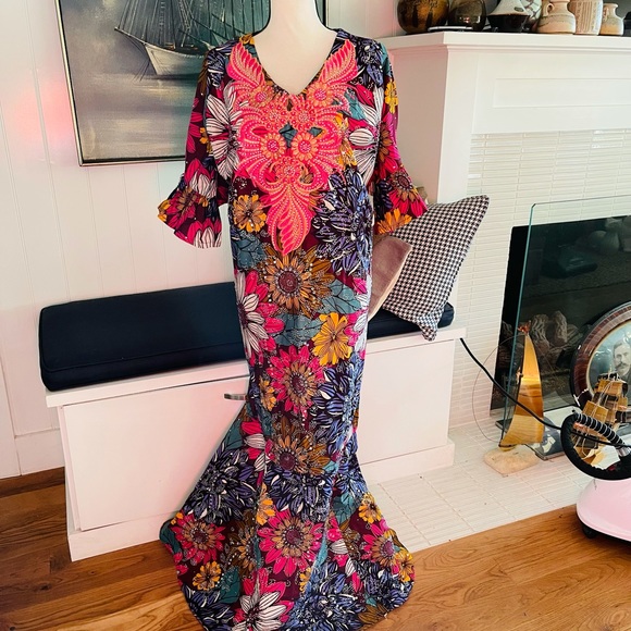 Vintage Floral Flared Dress - Picture 8 of 9